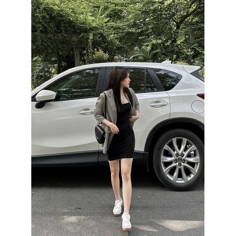 Áo khoác blazer phối cúc sau