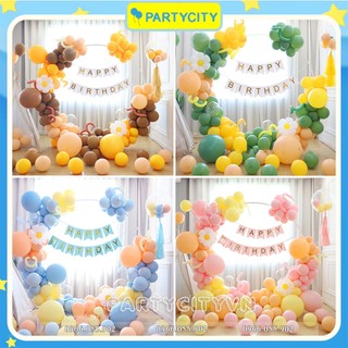Set Trang Trí Sinh Nhật Khung Tròn - Tổng hợp set bóng sinh nhật cho bé gái bé trai, mix màu pastel đẹp