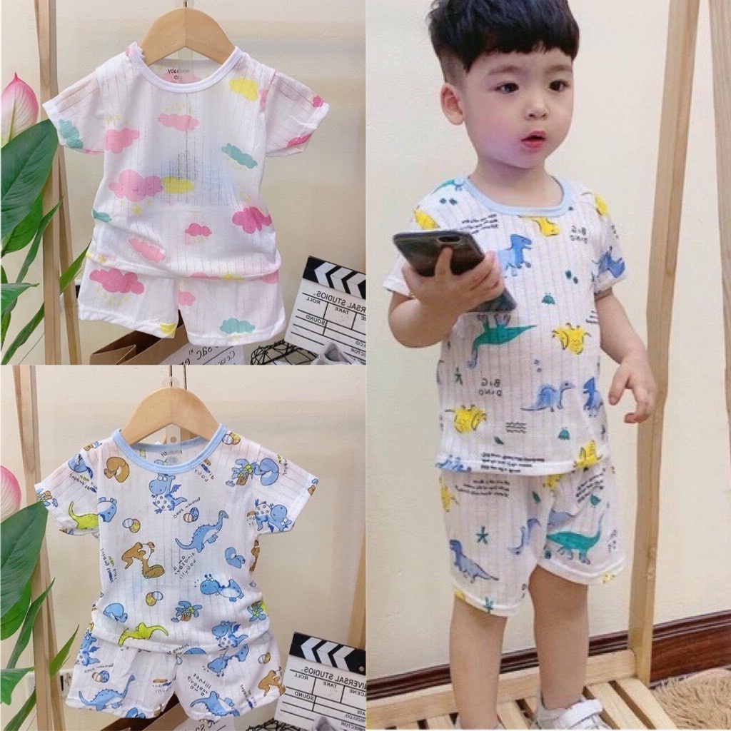 Set bộ bé trai vải cực mát, thoải mái, thấm mồ hôi cho bé - SU002