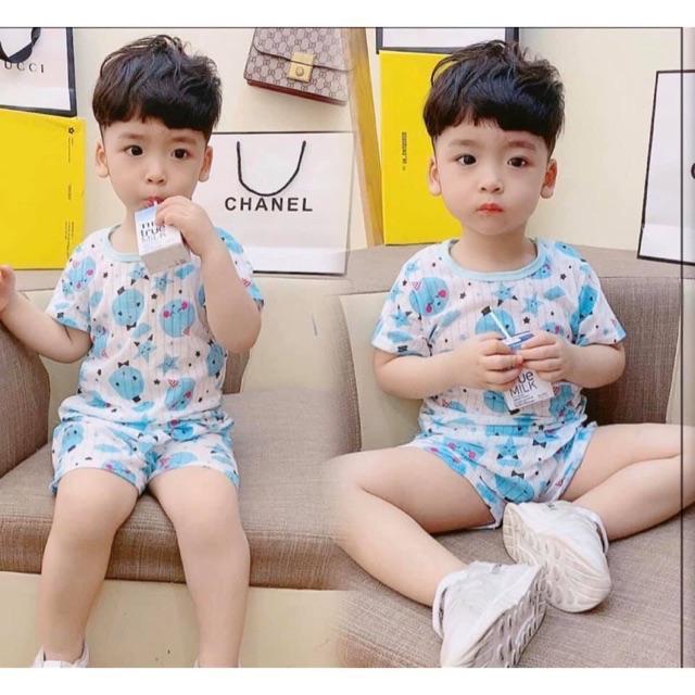 Set bộ bé trai vải cực mát, thoải mái, thấm mồ hôi cho bé - SU002