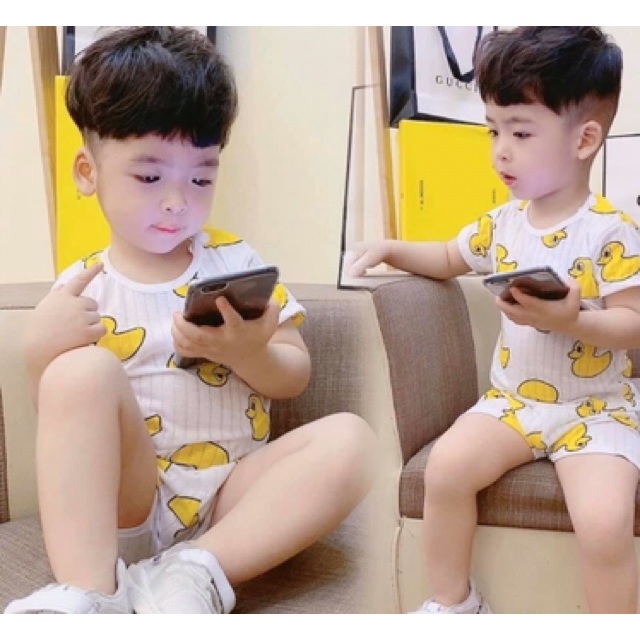 Set bộ bé trai vải cực mát, thoải mái, thấm mồ hôi cho bé - SU002