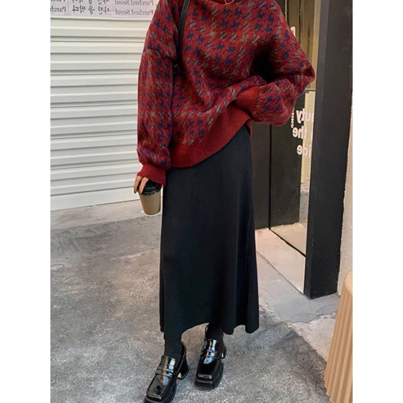 /𝙇𝙞𝙣𝙝𝙖𝙣𝙤𝙛𝙛𝙞𝙘𝙞𝙖𝙡/ CHÂN VÁY LEN DỆT DÁNG DÀI 859 🇰🇷
