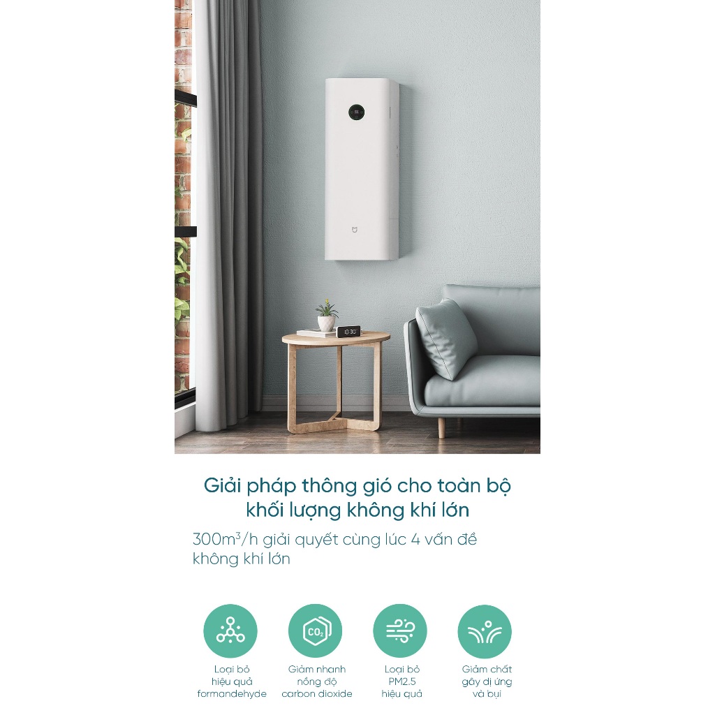 Máy cấp gió tươi 300m3/h Mijia MJXFJ-300-G1