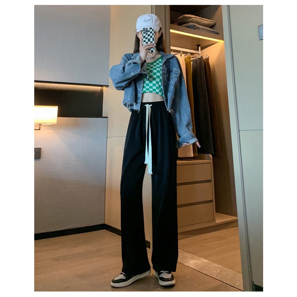 Quần suông nhung tăm nữ loại 1 siêu mềm thoải mái DELIZ thời trang Quảng Châu GABY