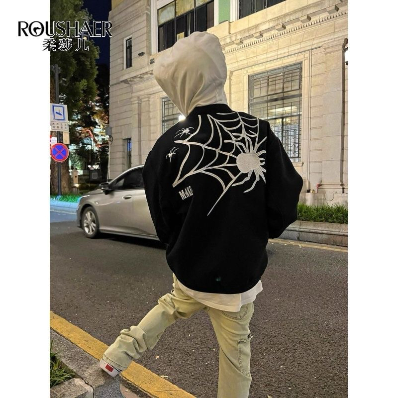 MAKE SPIDER BOMBER JACKET - Áo khoác nỉ thu đông 2023