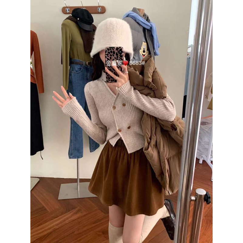 Chân váy nhung xoè StyleKorean 8683 // Hàng có sẵn🇰🇷