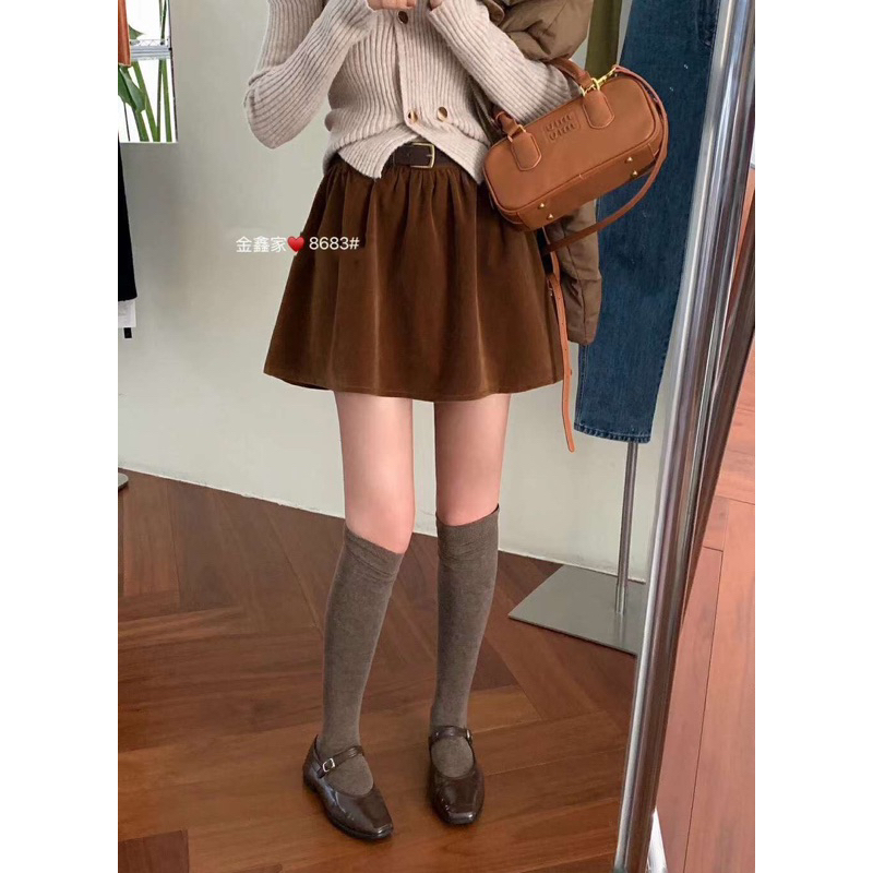 Chân váy nhung xoè StyleKorean 8683 // Hàng có sẵn🇰🇷