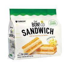 Bánh sốt bơ pho mai chà bông BON SANDWICH 147g ( 6 gói)