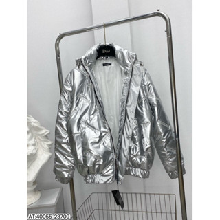 Áo khoác nam phao bạc lông vũ, áo phao bóng dập nổi chữ wecome phối mũ bạc,áo phao bóng màu bạc có mũ bản hot trend