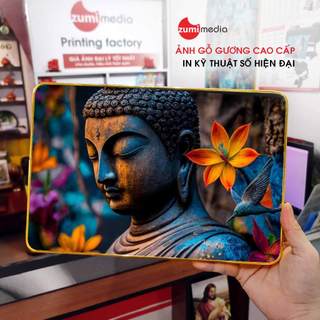 Thích ca mâu ni phật 5 – tranh gỗ tráng gương