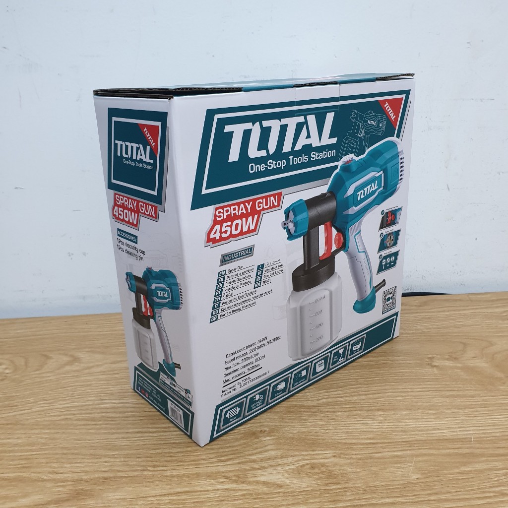 Máy phun sơn dùng điện 450W Total TT3506 , Lưu lượng tối đa 380ml / phút