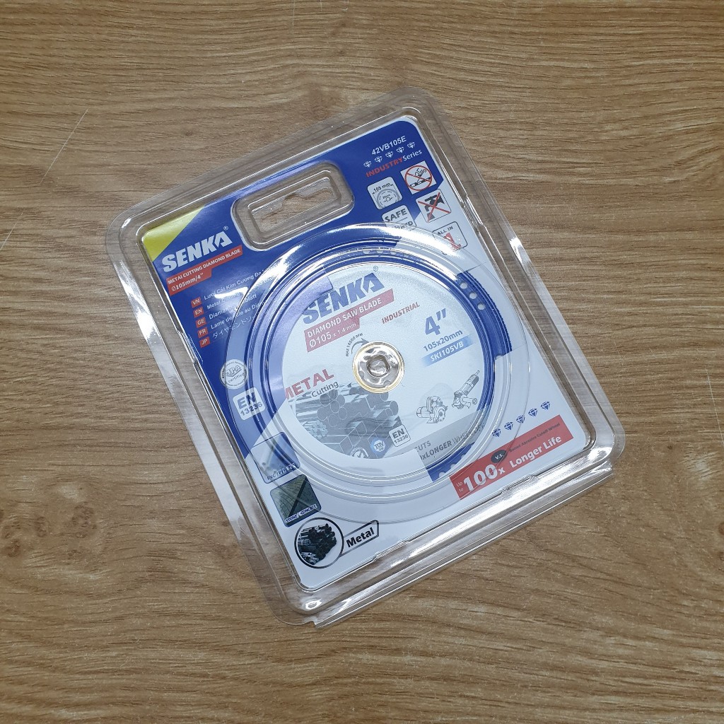 Lưỡi cắt kim cương đa năng (cắt sắt/thép/inox/nhôm/nhựa PVC/gạch/đá/bê tông) SENKA Ø105 - SKI105VB20