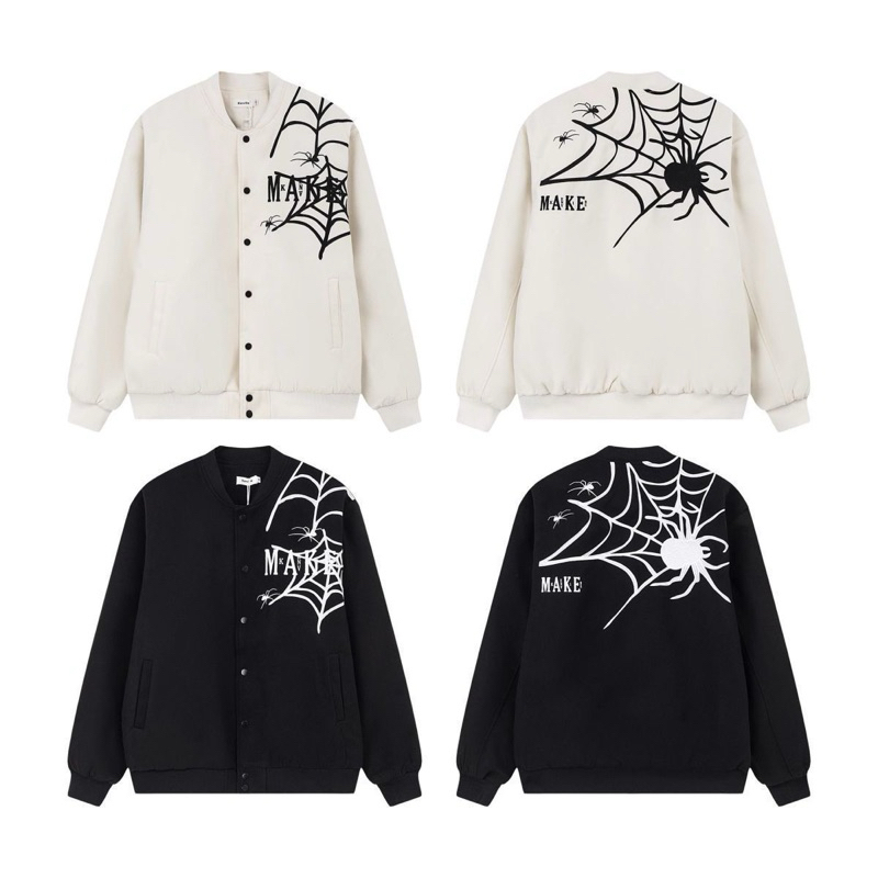MAKE SPIDER BOMBER JACKET - Áo khoác nỉ thu đông 2023