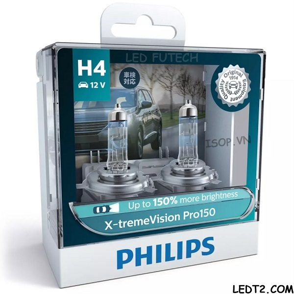 Đèn pha Halogen Philips Xtreme Vision Pro150 +150%