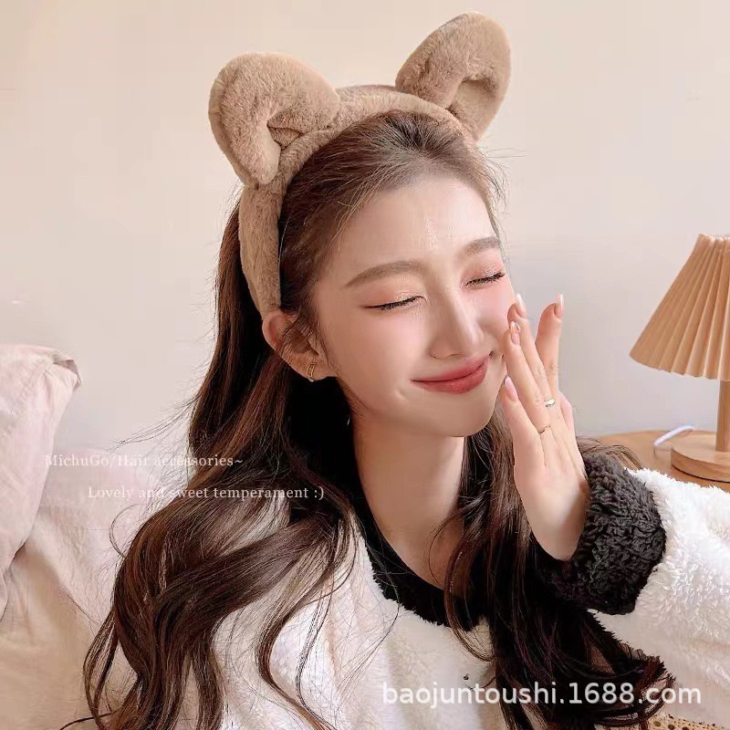 Bờm Tóc Băng Đô Tai Mèo Cute Dễ Thương Lông Mịn Màng