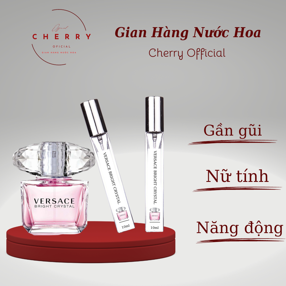 Nước hoa nữ Versace Bright Crystal EDT ngọt ngào, quyến rũ và tinh tế - Cherry Official