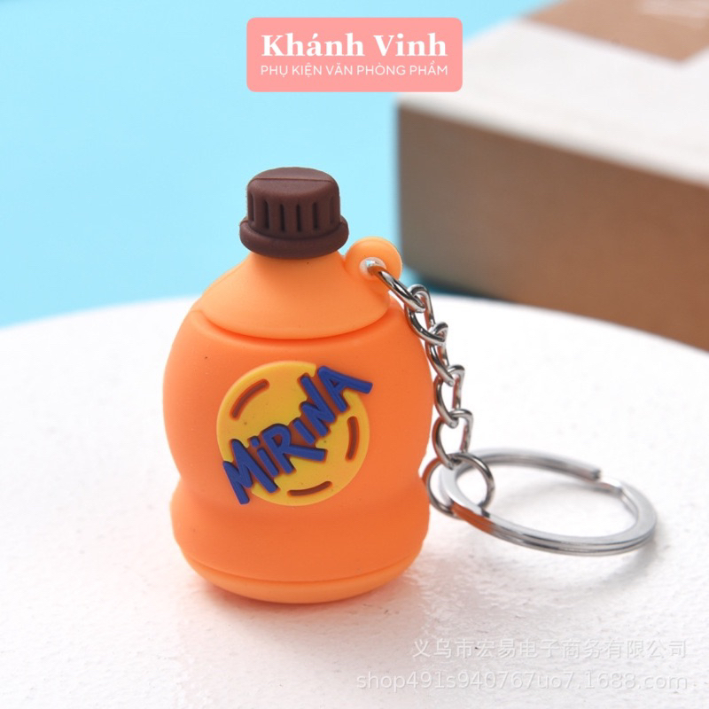 Móc Khoá Hình Chai Nước Đủ Mẫu