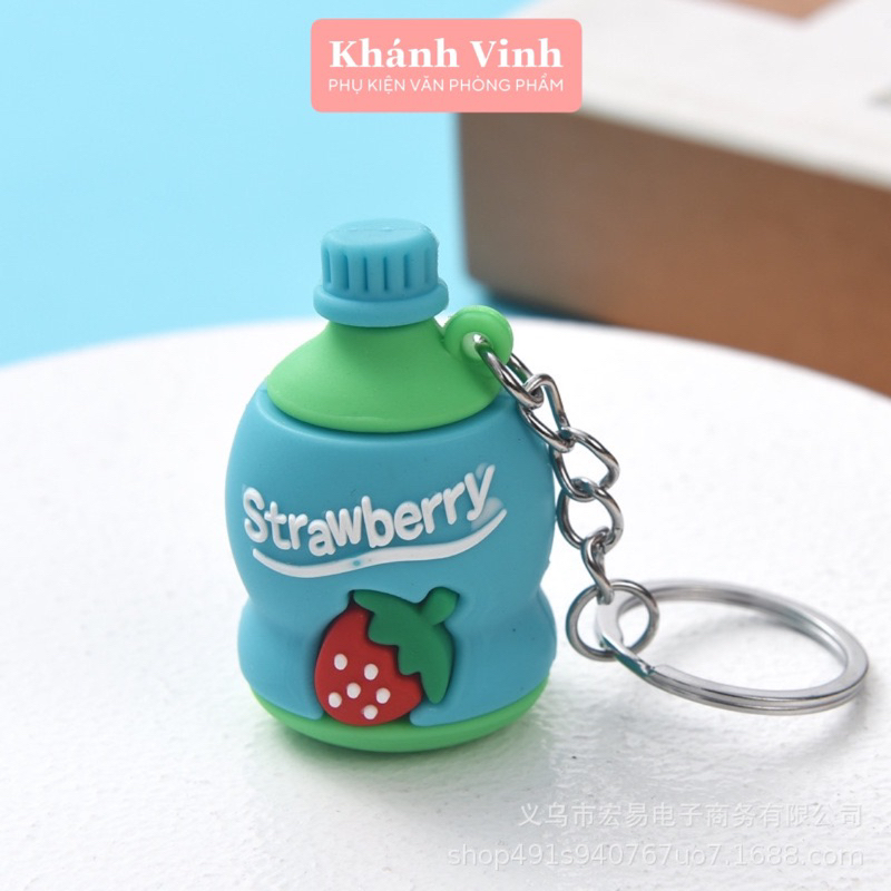 Móc Khoá Hình Chai Nước Đủ Mẫu