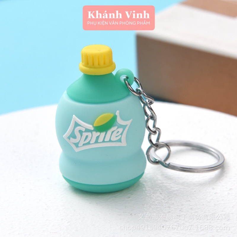 Móc Khoá Hình Chai Nước Đủ Mẫu