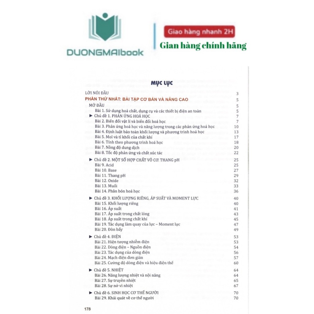 Sách - Bài tập cơ bản và nâng cao Khoa học tự nhiên 8 - Cao Cự Giác
