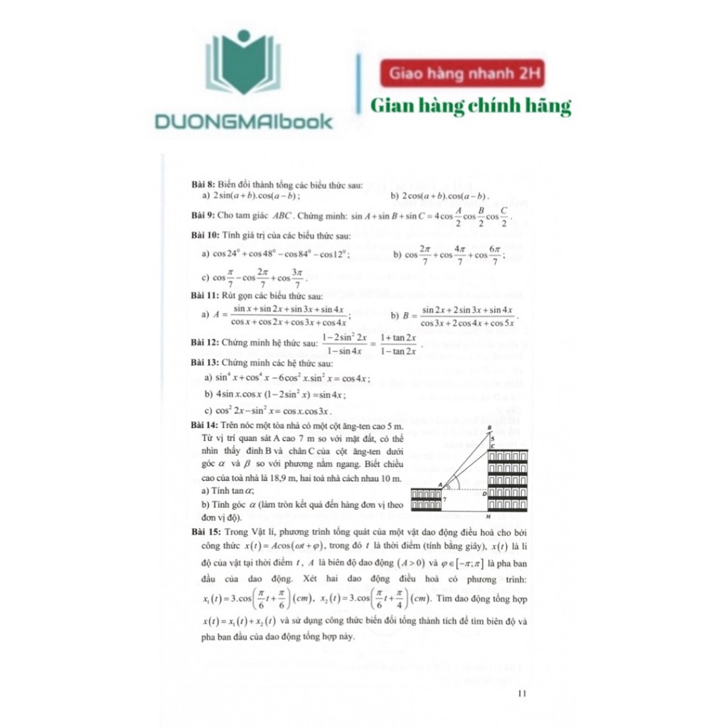 Sách - 500 bài tập cơ bản và nâng cao Toán 11 - Phạm Văn Trí