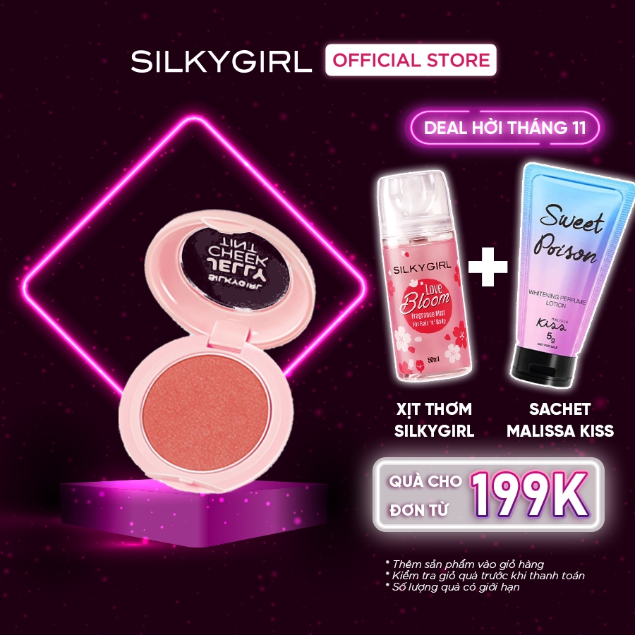 Má Hồng Dạng Thạch Mềm Mịn Lâu Trôi Silkygirl Jelly Cheek Tint 3g