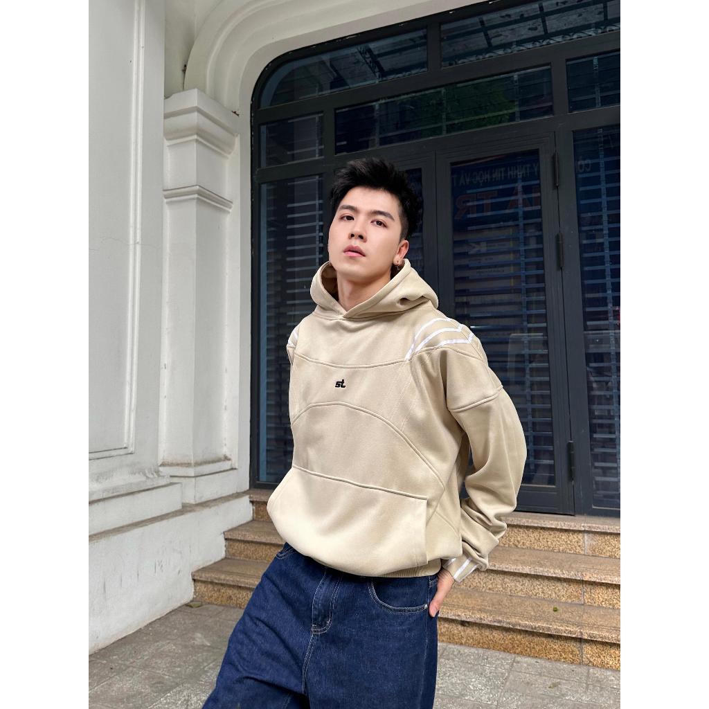 Áo Hoodie Steve Nỉ Lông Cừu Logo Thêu Form Boxy, áo nỉ 3 màu