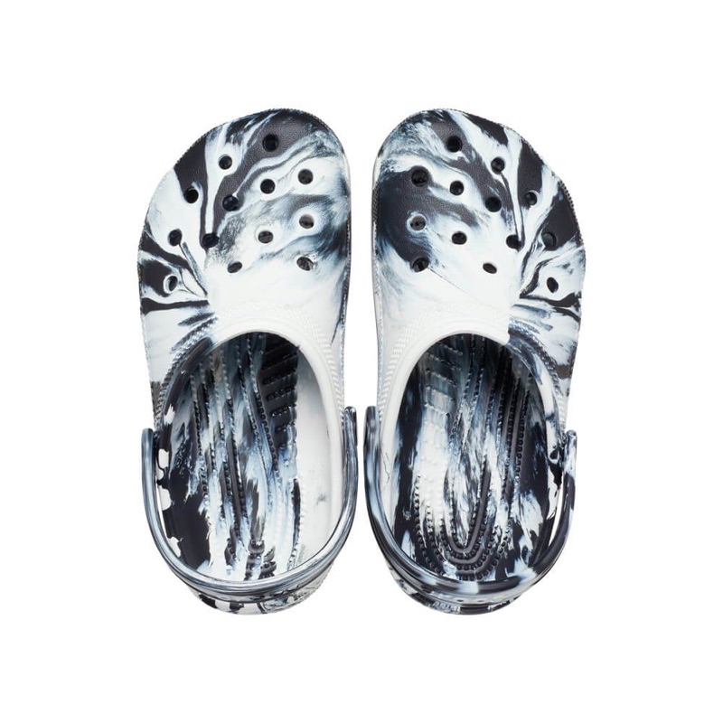 Sục Crocs Trẻ Em Màu Loang Trắng Đen Chính Hãng