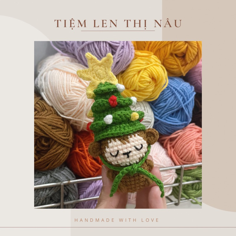 Khỉ Bé - móc khoá len