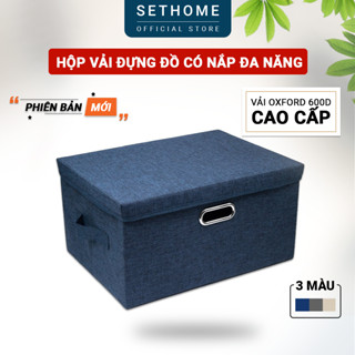  Hộp vải đựng đồ SETHOME xếp quần áo trái mùa chăn ga vỏ gối 3 kích cỡ 