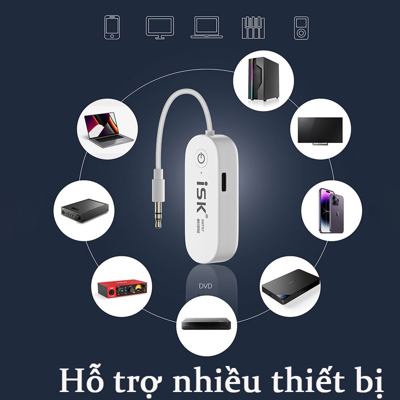 Tai nghe không dây ISK WH10 PRO dùng cho livestream, cắm cổng UAX hoặc 3.5mm tai nghe