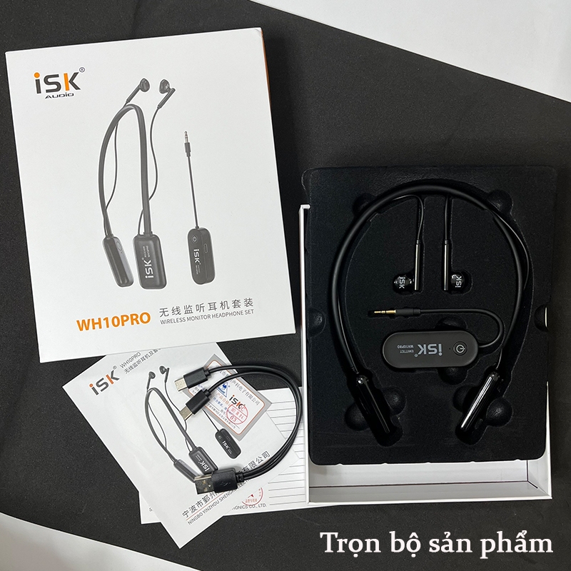 Tai nghe không dây ISK WH10 PRO dùng cho livestream, cắm cổng UAX hoặc 3.5mm tai nghe