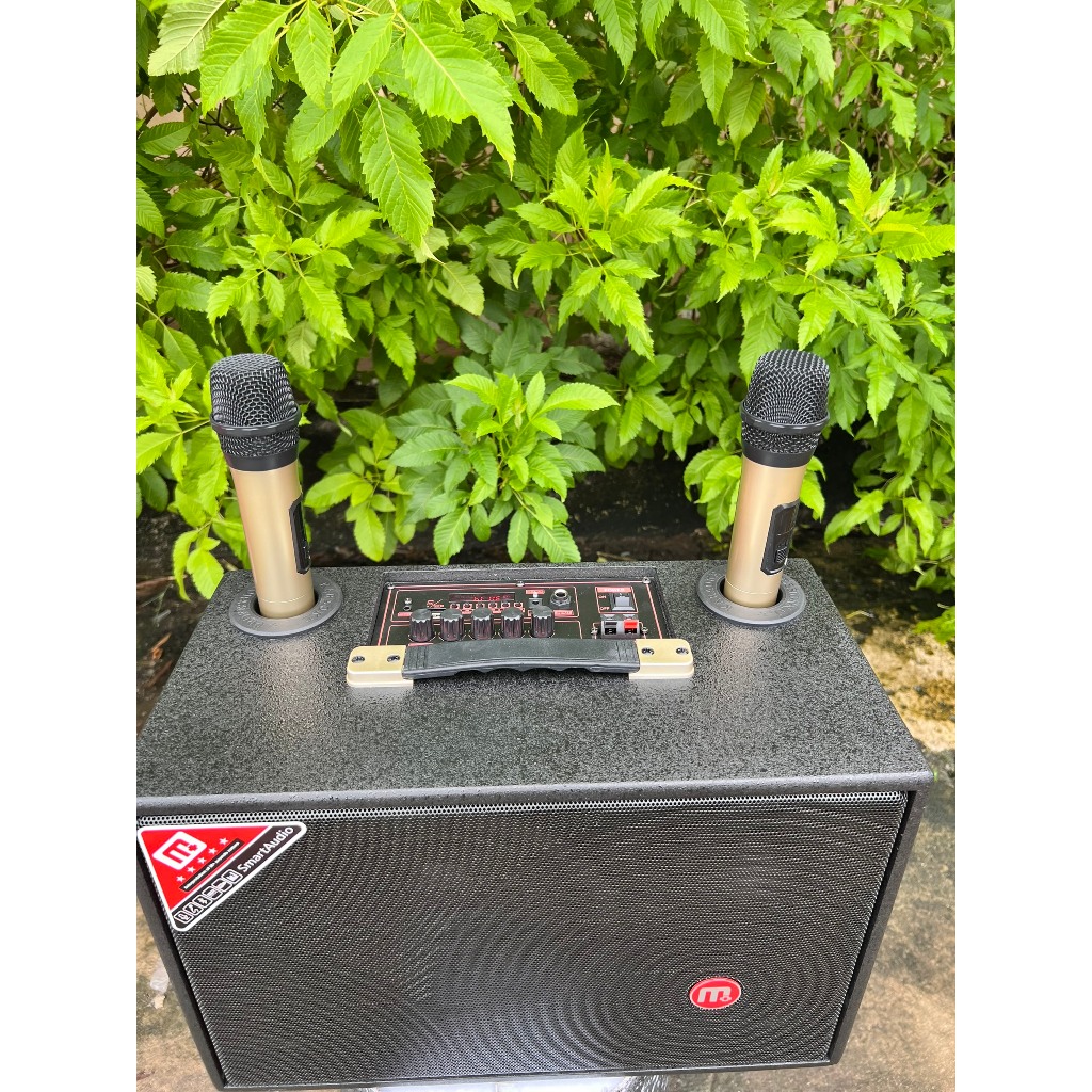 Loa Kéo Xách Tay MALATA M+9003 20w- Loa thùng gỗ sơn chống trầy, Tặng Kèm 02 Mic- Bass mạnh, Âm thanh hay