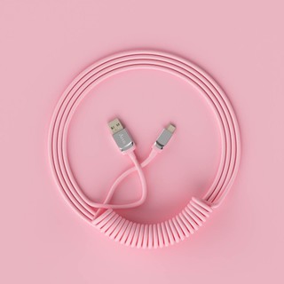Dây AKKO Coiled Cable (Black / White / Pink / Blue)