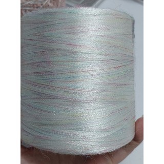 Sợi linen nhũ loang màu chập lông thỏ ngũ sắc