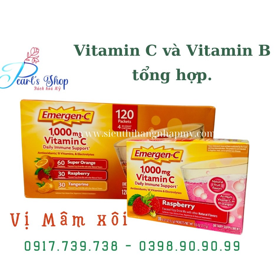 Bột sủi trái cây cung cấp VITAMIN C 1.000mg