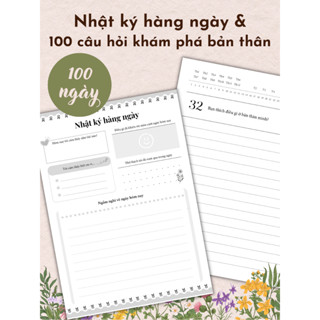 Sổ tay Nhật ký hàng ngày & 100 câu hỏi Jounal Prompts giúp khám phá bản thân