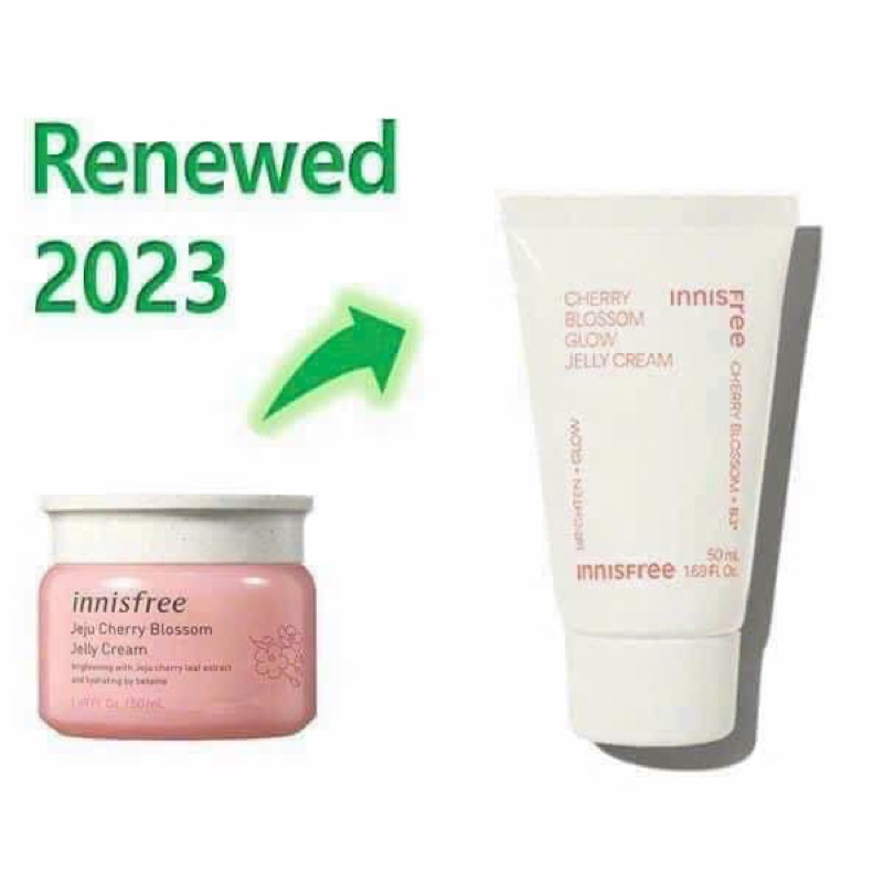 KEM DƯỠNG TRẮNG DA NÂNG TONE INNISFREE JEJU CHERRY BLOSSOM TONE-UP CREAM VÀ JELLY CREAM 50ml