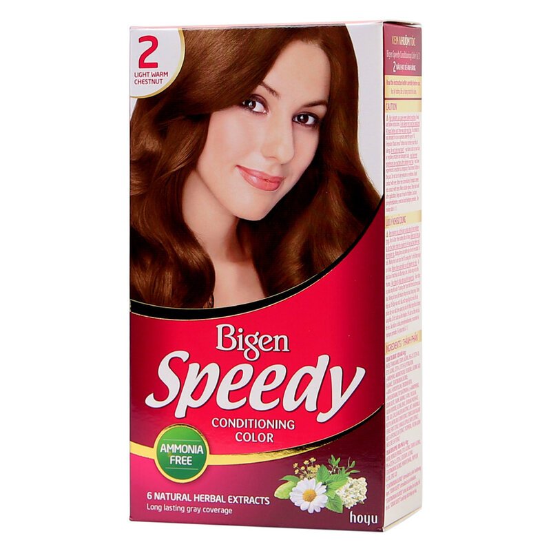 Thuốc nhuộm tóc Bigen Speedy số 2 (Màu nâu hạt dẻ ánh vàng)