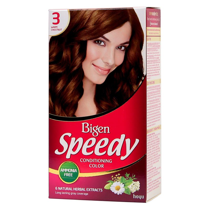 Thuốc nhuộm tóc Bigen Speedy số 3 (Màu nâu hạt dẻ ánh đỏ)