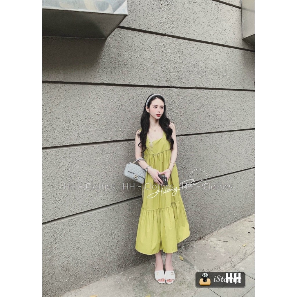 Đầm maxi đi biển, cột nơ ở vai mẫu hot, siêu xinh CN10