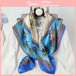 [Hàng Xịn, Giá Tốt] Khăn Turban Lụa Vuông Cao Cấp Làm Aó Sang Trọng - Chất Liệu Satin - 90x90cm - Mã KL048