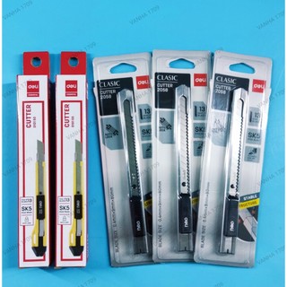 DELI 2058/D10150  Dao Rọc Giấy Văn Phòng Cỡ Nhỏ & Hộp Lưỡi Dao 2012 09mm.