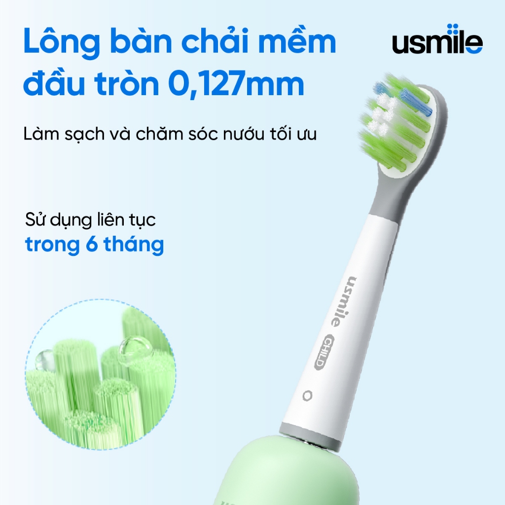 Bàn chải điện sóng siêu âm usmile Q4 (dành cho trẻ em) - Bảo hành 12 tháng