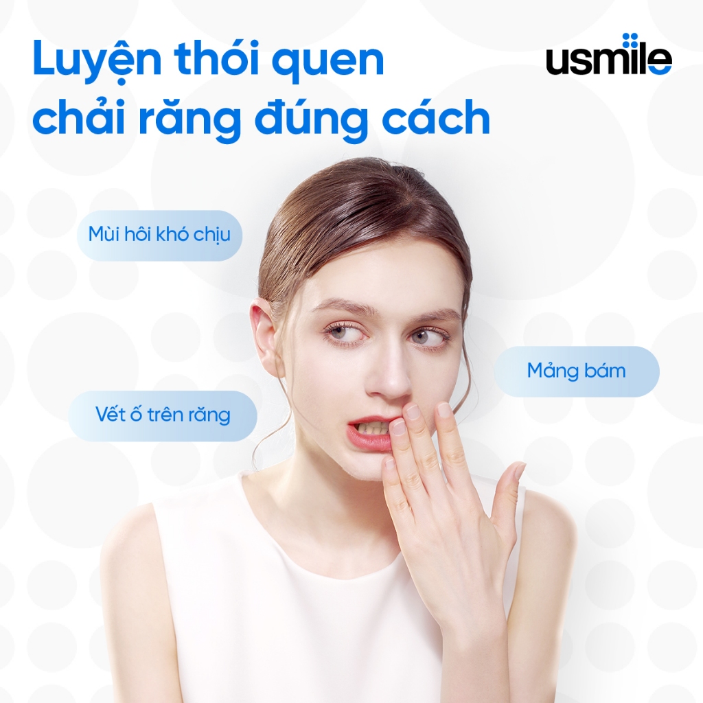 Bàn chải điện sóng siêu âm usmile P4 - Chính hãng - BH 12 tháng
