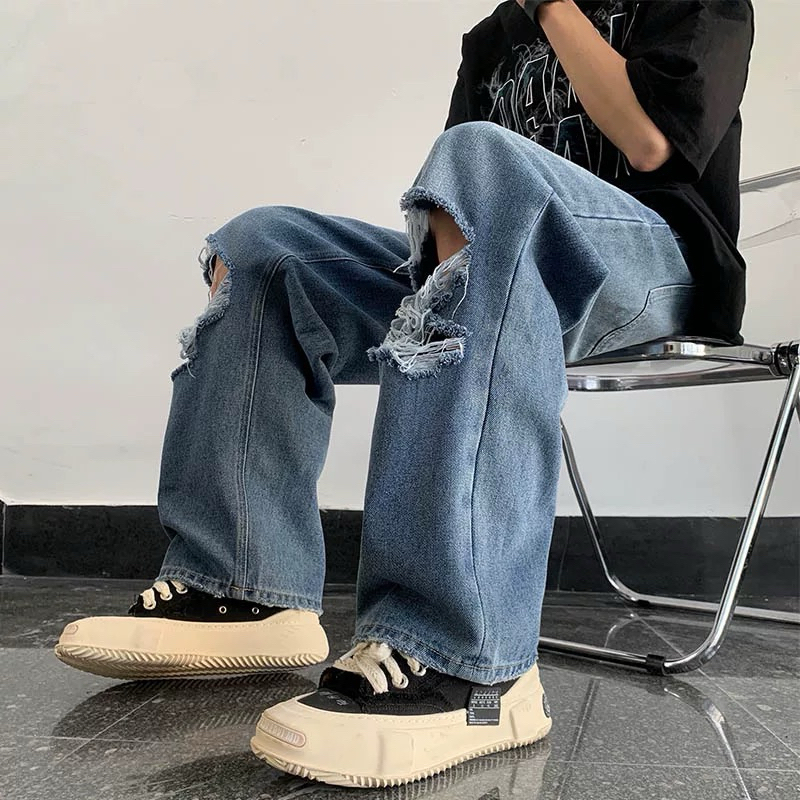 Quần jeans rách nam unisex