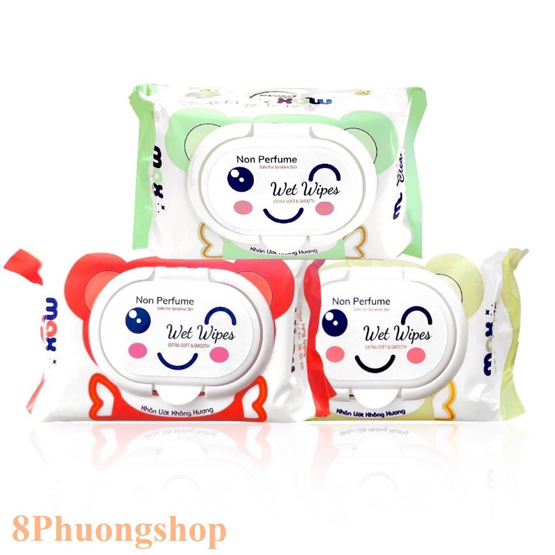 KHĂN ƯỚT MAX CLEAN 100 TỜ KHÔNG HƯƠNG SIZE 15 x 20 CM CHÍNH HÃNG MAX COOL an toàn cho bé và gia đình