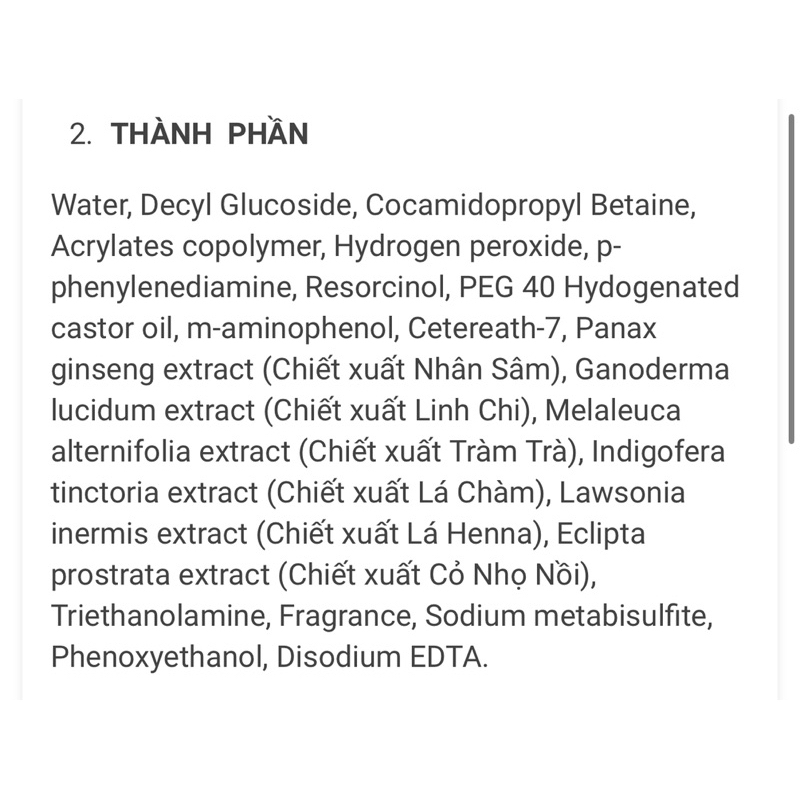 Dầu Gội Đen Tóc InoHAIR Dùng Cho 1 Lần Gội - Chính Hãng Dược Phẩm Ích Nhân