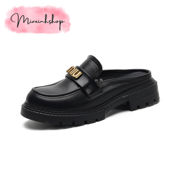 Giày Đốc da Miu Miu Sục da Miu Miu da bóng và da lì LOẠI 1 FULL HỘP siêu xinh