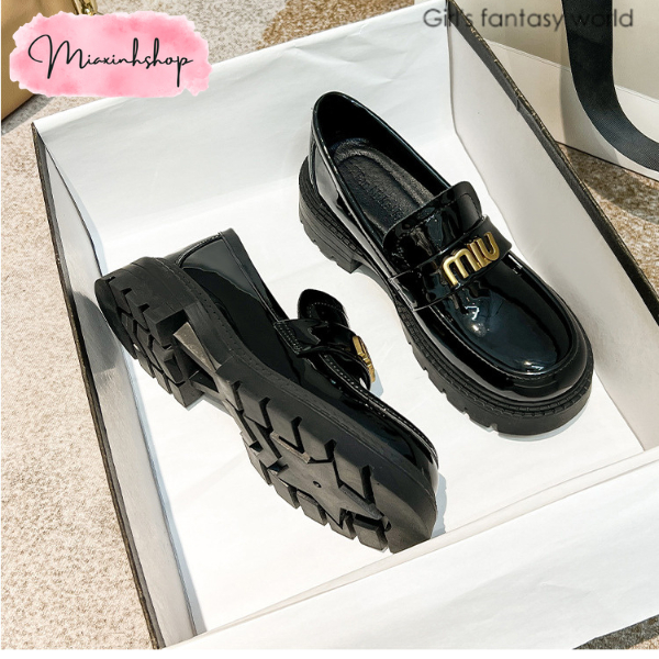 Giày Đốc da Miu Miu Sục da Miu Miu da bóng và da lì LOẠI 1 FULL HỘP siêu xinh